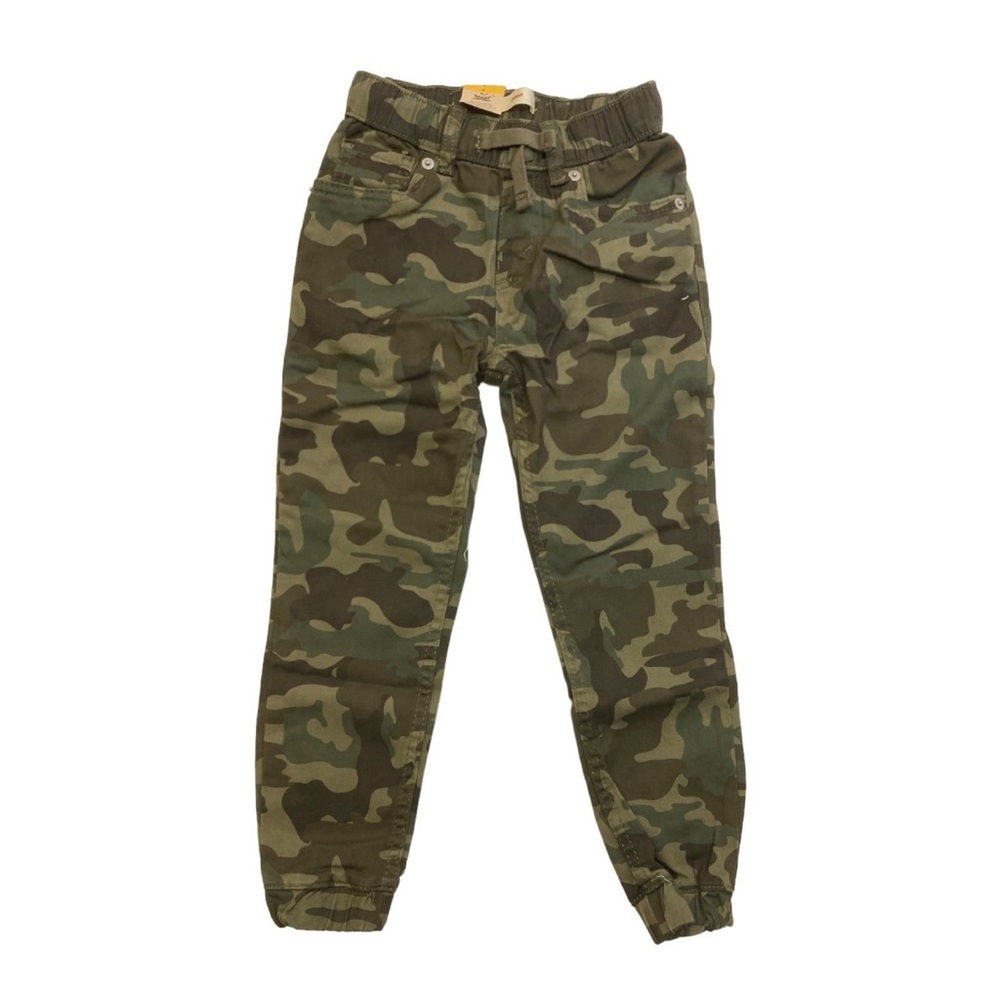Levi's Youth Boy's Elastic Stretch Twill Jogger with Pockets(Green Camo) 14